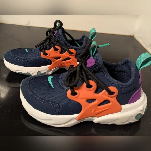 Nike Rt Presto Black Orange Purple Kids Sneakers Size 12c MSRP $80 - Picture 5 of 9